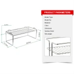 Household kitchen metal Seasoning Stand Holder Stainless Steel Condiments Organizer Dish Plate Drying Draine Racks