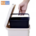 Household square shape plastic dustbin from Megahome