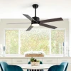 HSG Model 3711 LED ceiling fan  52 inch 132cm brush nickel with wood silver blade