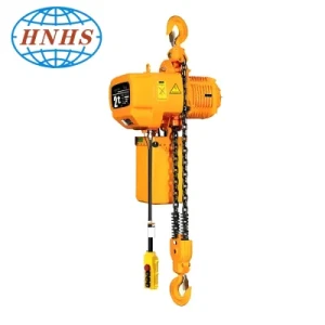 Huasui 1 Ton Hhbb Single/Double Speed Electric Chain Hoist with Hook/Motorized Trolley