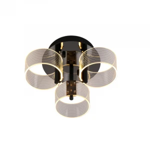 Industrial Bedroom Living Room Round Crystal Surface Mounted Led Ceiling Lamp