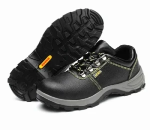 Industrial Construction Work Cheap Genuine Leather Steel Toe Cap Boots Safety Working Shoes