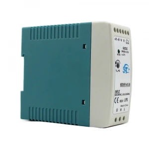 industrial din rail power supply mounted 220v ac to dc 24V 1.7A 45W output (MDINR-40-24) with battery charger function