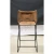 Import Industrial Style Tan Color Leather Seat And Back Bar Chair With Iron Leg Base Black Powder Coated Finish from India