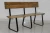 Import Industrial & vintage iron metal & solid wood 3 seater patio bench from India
