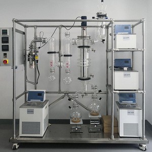 Industrial wiped film evaporator for CBD oil molecular distillation system