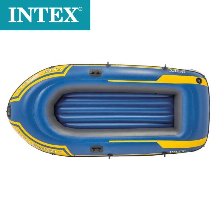 Intex 68367 Challenger 2 Boat Set Inflatable Rubber Fishing Boat Inflatable Double Drift Kayak