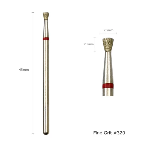 Inverted Cone Nail Drill Bits Fine Diamond Cuticle Clean Burr Russian Mills Electric Manicure Drills Nails Accessories