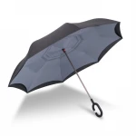 Inverted holding-free reinforced car reverse umbrella double-layer patio umbrella with custom Logo as gift