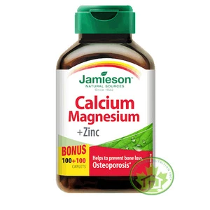 Jamieson Calcium Magnesium + Zinc 200 Tablets