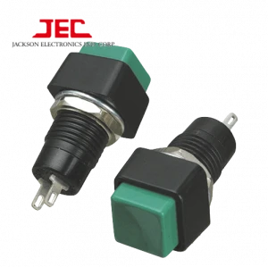 JEC Taiwan Square Round Push Button Switch 2 pin on-off small mini plastic momentary push button switch