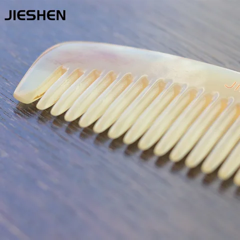 Buy Jieshen Natural Ox Horn Pocket Comb Wide Toothed Comb Spa Gua Sha