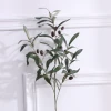 JMLF1004-77CM Decorative 4 Forks Olive Tree Branch with Fruits For Home Decoration