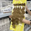 100%kanekalons Best top quality long body wave 28inch sew in hair weaving weft packet hair extention bundles pack with closure