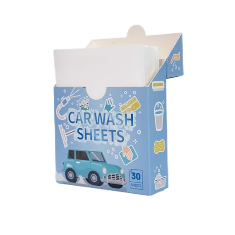 KELEE Eco-Friendly Car Cleaning Foam Paper Sheets High Quality Car Wash Foam Sheet Private Label Detergent For Car Cleaning