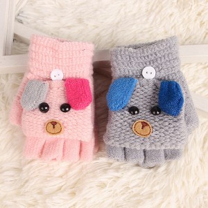 Knitting Mittens Christmas Gift Winter Warm Fitness Children Gloves Cartoon Monkey Kid Baby Infant Cotton Gloves