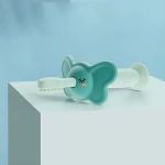 KUB animal shape kids toothbrush cute baby elephant replaceable head soft silicone bristle children toothbrushes