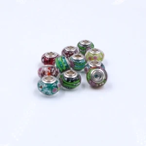 Lampwork Glass Murano Beads With Big Metal Hole For Jewelry Making