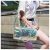 Large capacity fashion women transparent holographic overnight duffel travel bags