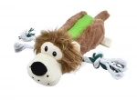 Large Crocodile Pet Plush Food Dispensing Interactive Dog Chew Rope Toy