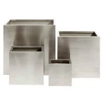 Large Outdoor Stands Stainless Steel Polished Garden Flower Pot Planter