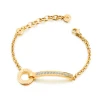 Latest Design Round Lettering Circle Zirconia Accessories Women Bracelet
