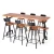 Import led light used bar furniture cocktail wooden bar set with metal leg from factory/bar stool from China