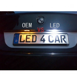 License Plate Light License Tag Lights Xenon White LED Car License Number Plate Lamps For BMW E90 E82 E92 E93 M3 E39 E60 E70 X5
