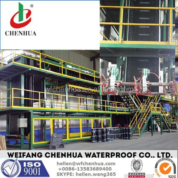 Ligne de production de bitume de la membrane -- China factory installation overseas