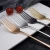 Import Long Handle colored rose gold silver plating stainless steel salad fruit dinner fork set from China