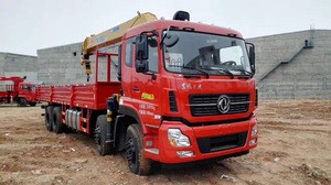 Lorri 8x4 16t manual hydraulic telescopic boom arm 15 16 ton mount dongfeng cargo truck mounted with crane for sale