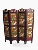 low MOQ wholesale luxury vintage wooden folding screen room divider from direct factory