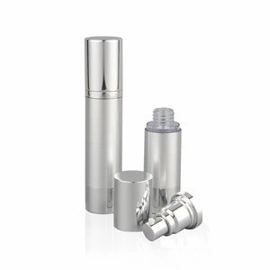 luxury aluminum 1oz 10ml 15ml 30ml 50ml 80ml 100ml 120ml silver cosmetic lotion pump airless  bottle