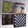 Luxury high quality 5 in 1 wooden game set checkers and chess game backgamon game