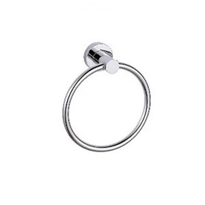 Luxury home accessories bathroom wall mounted stainless steel chrome towel holder bath towel rings