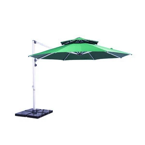 Luxury large size marble base  aluminum outdoor umbrellas parasol