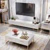 Luxury modern painting TV stand coffee table set