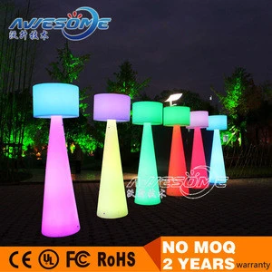 Luxury night club decoration lighting, led color changing plastic magnifying floor lamp