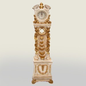 luxury resin grandfather clock with flowing water type for home decor