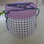 Luxury Rose Flower Round Packaging Gift Box Round Paper Fabric Box For Roses