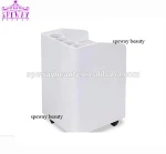 luxury white lockable cheap hair salon pedicure trolley cart with white granite top
