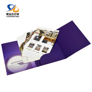 custom business folders with business card slot