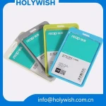 Manufacturer wholesale upright PP card holder with lanyard in different colors
