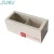 Import matte white lacquer finish  2 compartments clear lid tea bags gift box from China