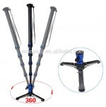 Mcoplus professional carbon fiber camera monopod with folding base for all canon nikon cameras