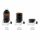 Medium Size BBQ Smoker Grill Patent BBQ Charcoal Grill With Turbo Fan 2021 Fashion Vertical Smoker Grill Outdoor