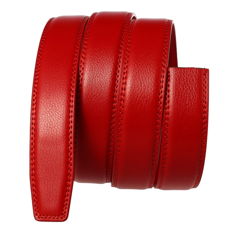 Men Colorful Adjustable Genuine Leather Belt Strap