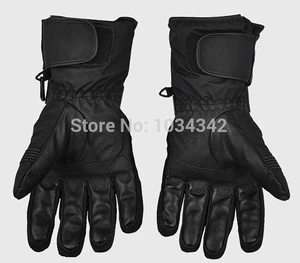 Men Ski gloves Motorcycle motocross motorbike leather gloves racing protective gloves gears