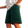 Mens Summer 3D Embossed Logo Boys Biker Shorts Set Cotton Custom Workout Short Pants OEM Fleece Gym Sweat Cargo Men Shorts