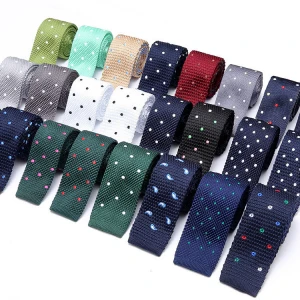 Men&#x27;s Knitted dot tie, polyester knitted neckties,knit tie pattern